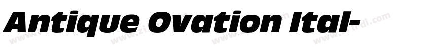 Antique Ovation Ital字体转换